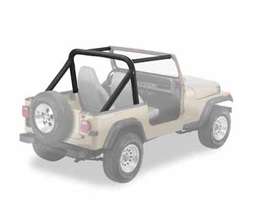 Bestop 80008-15 Jeep Sport Bar Covers For Jeep 1987-1990 Wrangler YJ Black Denim / Bestop 80008-15 Roll Bar Cover