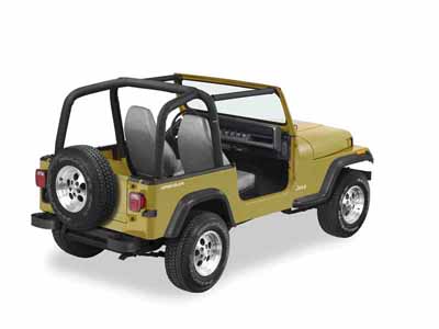 Bestop 80009-15 Jeep Sport Bar Covers For Jeep 1992-1995 Wrangler YJ Black Denim / Bestop 80009-15 Roll Bar Cover