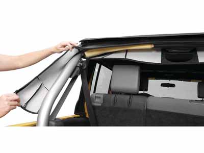 Bestop 80025-35 Jeep Sport Bar Covers For Jeep 2007-2018 Wrangler JK 4 Door Black Diamond / Bestop 80025-35 Roll Bar Cover