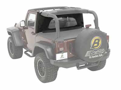 Bestop 80033-15 Wrap-Around Windjammers For Jeep 1997-2002 Wrangler TJ Black Denim / Bestop 80033-15 Cab Curtain