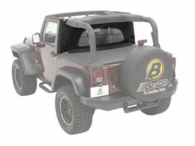Bestop 80041-35 Wrap-Around Windjammers For Jeep 2007-2018 Wrangler JK Black Diamond / Bestop 80041-35 Cab Curtain