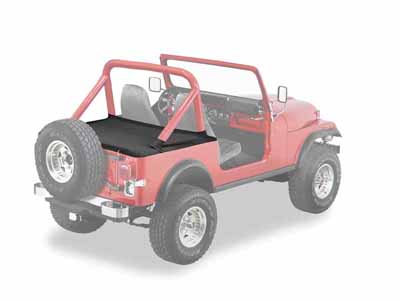Bestop 90005-15 Cargo Deck Covers For 1980-1986 CJ7 OE Hardtop Removed No Belt Rail Channels Black / Bestop 90005-15 Cargo Cover