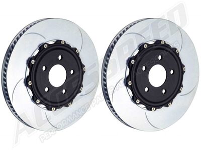 Brembo 102.8005A GT 355x32mm 2-Piece Front TY5 Slotted Rotor Upgrade Kit for 2005-2006 Ford GT / Brembo 102.8005A Front GT Rotor Upgrade Kit