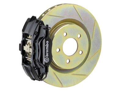 Brembo 1E5.6001A1 GT Black 4-Piston Front Big Brake Kit 330mm TY1 Slotted for 1994-2004 Mustang / Brembo 1E5.6001A1 4-Piston Front Big Brake Kit