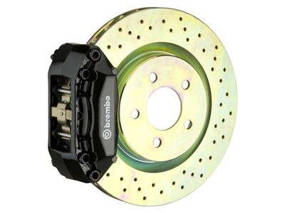 Brembo 1F4.6001A1 GT Black 4-Piston Front Big Brake Kit 320mm Drilled for 1992-08 BMW / Brembo 1F4.6001A1 4-Piston Front Big Brake Kit