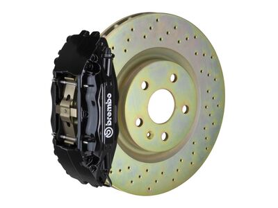 Brembo 1H4.8002A1 GT Black 4-Piston Front Big Brake Kit 355mm Drilled for 2005-2013 Corvette C6 / Brembo 1H4.8002A1 4-Piston Front Big Brake Kit