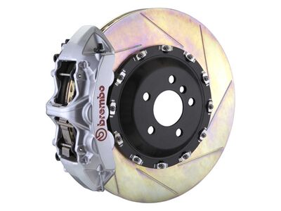 Brembo 1L2.9502A3 GT Silver 6-Piston Front Big Brake Kit 411mm TY1 Slotted for 2013-19 MBZ / Brembo 1L2.9502A3 6-Piston Front Big Brake Kit