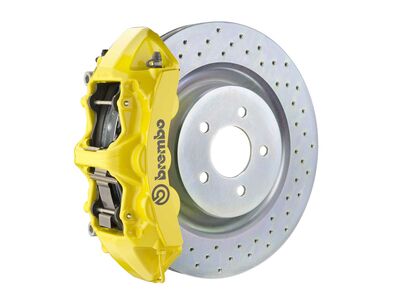 Brembo 1L4.8018A5 GT Yellow 6-Piston Front Big Brake Kit 355mm Drilled for 2016-2024 Camaro / Brembo 1L4.8018A5 6-Piston Front Big Brake Kit