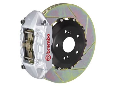 Brembo 1P2.8006A3 GT Silver 4-Piston Front Big Brake Kit 345mm TY1 Slotted for 2019-Up Mazda3 / Brembo 1P2.8006A3 4-Piston Front Big Brake Kit