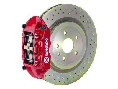 Brembo 1P4.7002A2 GT Red 4-Piston Front Big Brake Kit 336mm Drilled for 2011-2018 Focus / Brembo 1P4.7002A2 4-Piston Front Big Brake Kit