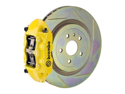 Brembo 1P5.7001A5 GT Yellow 4-Piston Front Big Brake Kit 336mm TY1 Slotted for 2008-2013 Volvo C30 / Brembo 1P5.7001A5 4-Piston Front Big Brake Kit