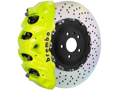 Brembo 1Q1.9619A7 GT Fluor-Yellow 8-Piston Front Brake Kit 412mm Drilled 2012-2021 Grand Cherokee / Brembo 1Q1.9619A7 8-Piston Front Big Brake Kit