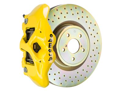 Brembo 1S4.8003A5 GT Yellow 4-Piston Front Big Brake Kit 345mm Drilled for 2014-Up Audi & VW / Brembo 1S4.8003A5 4-Piston Front Big Brake Kit