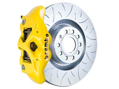 Brembo 1S5.8001A5 GT 345mm Yellow 4-Piston Front Big Brake Kit TY3 Slotted for 2007-2015 TT/TTS / Brembo 1S5.8001A5 4-Piston Front Big Brake Kit