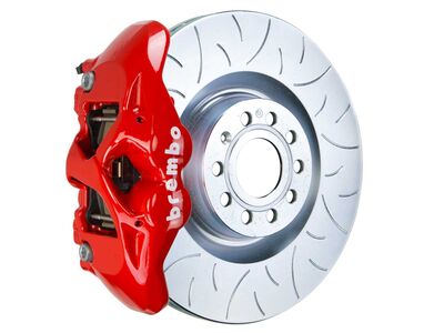 Brembo 1S5.8002A2 GT 345mm Red 4-Piston Front Big Brake Kit TY3 Slotted for 2006-2019 Audi & VW / Brembo 1S5.8002A2 4-Piston Front Big Brake Kit