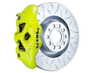 Brembo 1S5.8002A7 GT 345mm Fluor-Yellow 4-Piston Front Big Brake Kit TY3 Slotted 2006-2019 Audi & VW / Brembo 1S5.8002A7 4-Piston Front Big Brake Kit