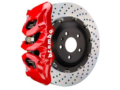 Brembo 1T1.9507A2 GT Red 6-Piston Front Big Brake Kit 405mm Drilled for 2018-2025 Audi Q5/SQ5 / Brembo 1T1.9507A2 6-Piston Front Big Brake Kit