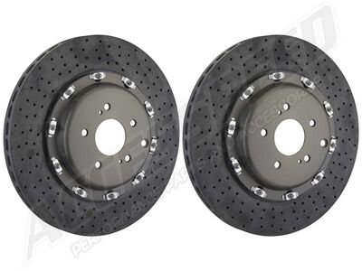 Brembo 209.9004A GT 380mm Drilled Carbon Ceramic Rotor Upgrade Kit for 2009-2011 Nissan GT-R R35 / Brembo 209.9004A Rear Carbon Ceramic Rotor Upgrade