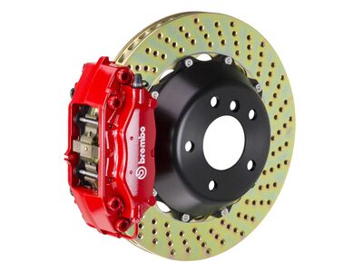 Brembo 2C1.6002A2 GT Red 4-Piston Rear Big Brake Kit 328mm Drilled for 1995-1999 BMW M3 (E36) / Brembo 2C1.6002A2 4-Piston Rear Big Brake Kit