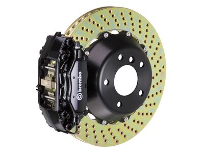 Brembo 2C1.8022A1 GT Black 4-Piston Rear Big Brake Kit 345mm Drilled for 2005-2008 BMW 7-Series / Brembo 2C1.8022A1 4-Piston Rear Big Brake Kit