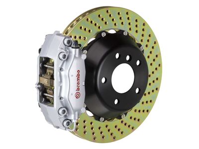 Brembo 2C1.8034A3 GT Silver 4-Piston Rear Big Brake Kit 345mm Drilled for 1989-1994 Porsche 964 / Brembo 2C1.8034A3 4-Piston Rear Big Brake Kit