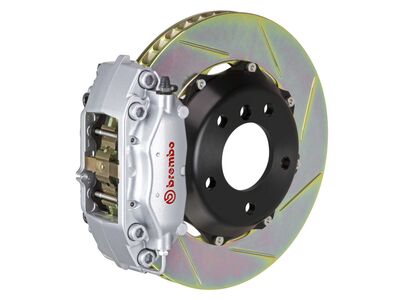 Brembo 2C2.6001A3 GT Silver 4-Piston Rear Big Brake Kit 328mm TY1 Slotted for 2000-2002 Audi S4 (B5) / Brembo 2C2.6001A3 4-Piston Rear Big Brake Kit