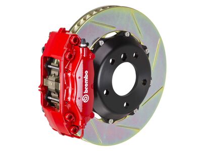 Brembo 2C2.6017A2 GT Red 4-Piston Rear Big Brake Kit 328mm TY1 Slotted for 1989-1994 Porsche 964 / Brembo 2C2.6017A2 4-Piston Rear Big Brake Kit