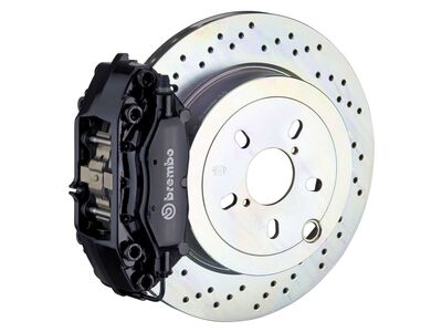 Brembo 2C4.5001A1 GT Black 4-Piston Rear Big Brake Kit 309mm Drilled for 1966-1989 Porsche 911 / Brembo 2C4.5001A1 4-Piston Rear Big Brake Kit
