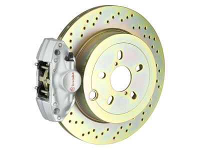 Brembo 2E4.4001A3 GT Silver 2-Piston Rear Brake Kit 294mm Drilled 1992-1998 BMW 318i, 325i, 328i E36 / Brembo 2E4.4001A3 2-Piston Rear Big Brake Kit