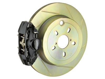 Brembo 2E5.5001A1 GT Black 2-Piston Rear Big Brake Kit 316mm TY1 Slotted for 2002-2007 Impreza, WRX / Brembo 2E5.5001A1 2-Piston Rear Big Brake Kit