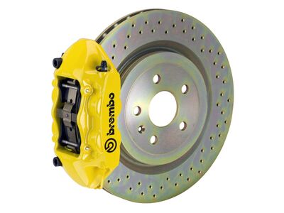 Brembo 2P4.8503A5 GT Yellow 4-Piston Rear Big Brake Kit 365mm Drilled for 2016-2024 Camaro SS / Brembo 2P4.8503A5 4-Piston Rear Big Brake Kit