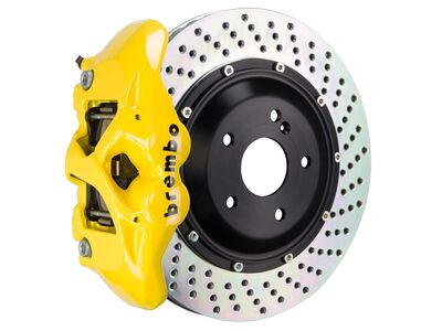 Brembo 2S1.9009A5 GT Yellow 4-Piston Rear Big Brake Kit 380mm Drilled for 2005-2018 Mercedes G / Brembo 2S1.9009A5 4-Piston Rear Big Brake Kit