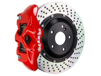 Brembo 2S1.9018A2 GT Red 4-Piston Rear Big Brake Kit 380mm Drilled for 2012-Up Porsche 991/992 / Brembo 2S1.9018A2 4-Piston Rear Big Brake Kit