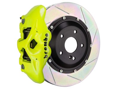 Brembo 2S2.9005A7 GT Fluor-Yellow 4-Piston Rear Brake Kit 380mm TY1 Slotted 2011-18 Porsche Cayenne / Brembo 2S2.9005A7 4-Piston Rear Big Brake Kit