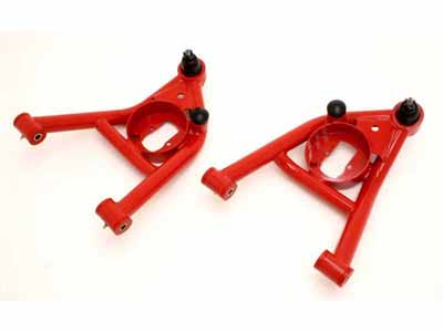 BMR AA016R Lower A-Arms, Non-Adjustable With Polyurethane Bushings, Red for 1964-1972 A-Body / BMR AA016R Non-Adjustable Lower A-Arms