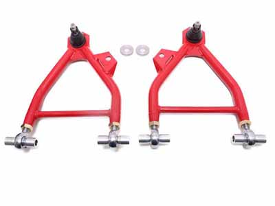BMR AA042R Lower A-Arms, Coilover, Adjust, Rod End, Std Ball Joint, Red for 1994-2004 Mustang / BMR AA042R Adjustable Lower A-Arms