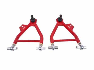 BMR AA045R Lower A-Arms, Coilover, Adjust, Rod End, Tall Ball Joint, Red for 1994-2004 Mustang / BMR AA045R Adjustable Lower A-Arms