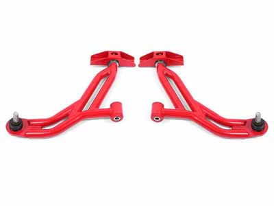 BMR AA750R Lower A-Arms, Non-Adj With Poly/Delrin, 18mm Std Ht Ball Joint, Red for 2005-2009 Mustang / BMR AA750R Non-Adjustable Lower A-Arms