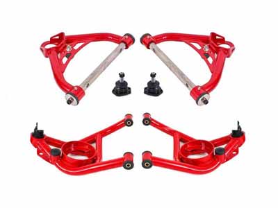 BMR AAK321R A-Arm Kit, Upper AAU321R And Lower AAL321R, Red for 1970-1981 F-Body, 1975-1979 X-Body / BMR AAK321R Upper & Lower A-Arm Kit
