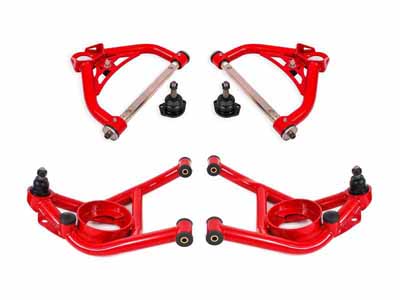 BMR AAK322R A-Arm Kit, Upper AAU322R And Lower AAL321R, Red for 1970-1981 F-Body, 1975-1979 X-Body / BMR AAK322R Upper & Lower A-Arm Kit