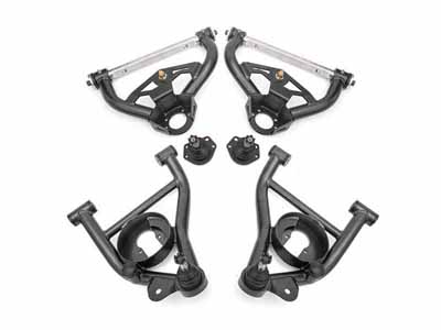 BMR AAK461H A-Arm Kit, Upper AAU461H And Lower AAL461H, Black Hammertone for 1978-1987 G-Body / BMR AAK461H Upper & Lower A-Arm Kit