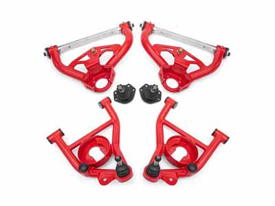 BMR AAK462R A-Arm Kit, Upper AAU462R And Lower AAL461R, Red for 1978-1987 G-Body / BMR AAK462R Upper & Lower A-Arm Kit