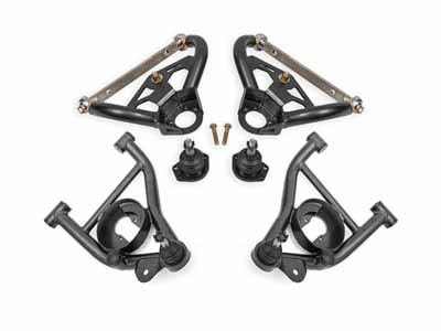 BMR AAK464H A-Arm Kit, Upper AAU463H And Lower AAL461H, Black Hammertone for 1978-1987 G-Body / BMR AAK464H Upper & Lower A-Arm Kit