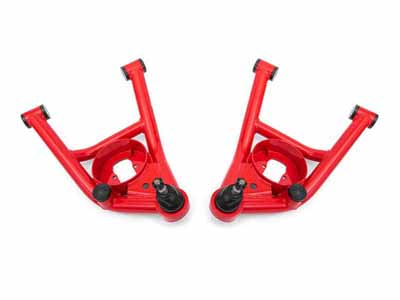 BMR AAL401R Lower A-Arms, Delrin Bushings, Std Ball Joint, Red for 1964-1972 A-Body / BMR AAL401R Lower A-Arms with Delrin Bushings