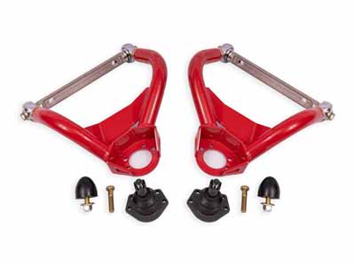 BMR AAU403R Upper A-Arms, Adjustable, Standard Ball Joint, Red for 1964-1972 A-Body / BMR AAU403R Adjustable Upper A-Arms