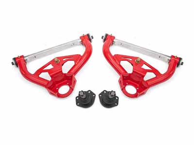 BMR AAU462R Upper A-Arms, Non-Adjustable, Delrin, 0.5" Tall Ball Joint, Red for 1978-1987 G-Body / BMR AAU462R Non-Adjustable Upper A-Arms