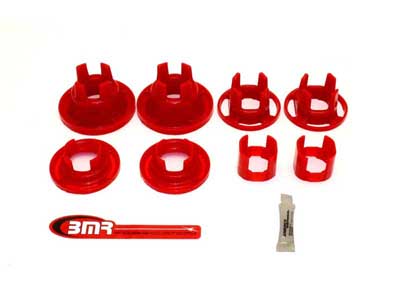 BMR BK016 Bushing Kit, Rear Cradle, Poly, Inserts Only, Street Version, Red for 2010-2011 Camaro / BMR BK016 Rear Cradle Bushing Kit