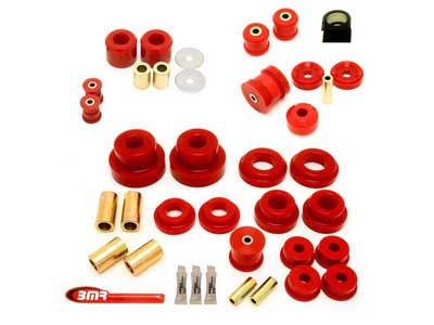 BMR BK031 Total Suspension Bushing Kit, Pro Version (BK030,021,022), Black-Red for 2010-2013 Camaro / BMR BK031 Front & Rear Suspension Bushing Kit