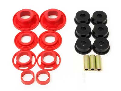 BMR BK041 Rear Cradle Bushing Kit, Street Version (BK001, BK040), Black / Red for 2012-2015 Camaro / BMR BK041 Cradle Bushing Kit