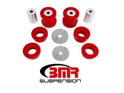 BMR BK047 Bushing Kit, Rear Cradle, Polyurethane, Red for 2015-2026 Mustang S550/S650 / BMR BK047 Rear Cradle Bushing Kit
